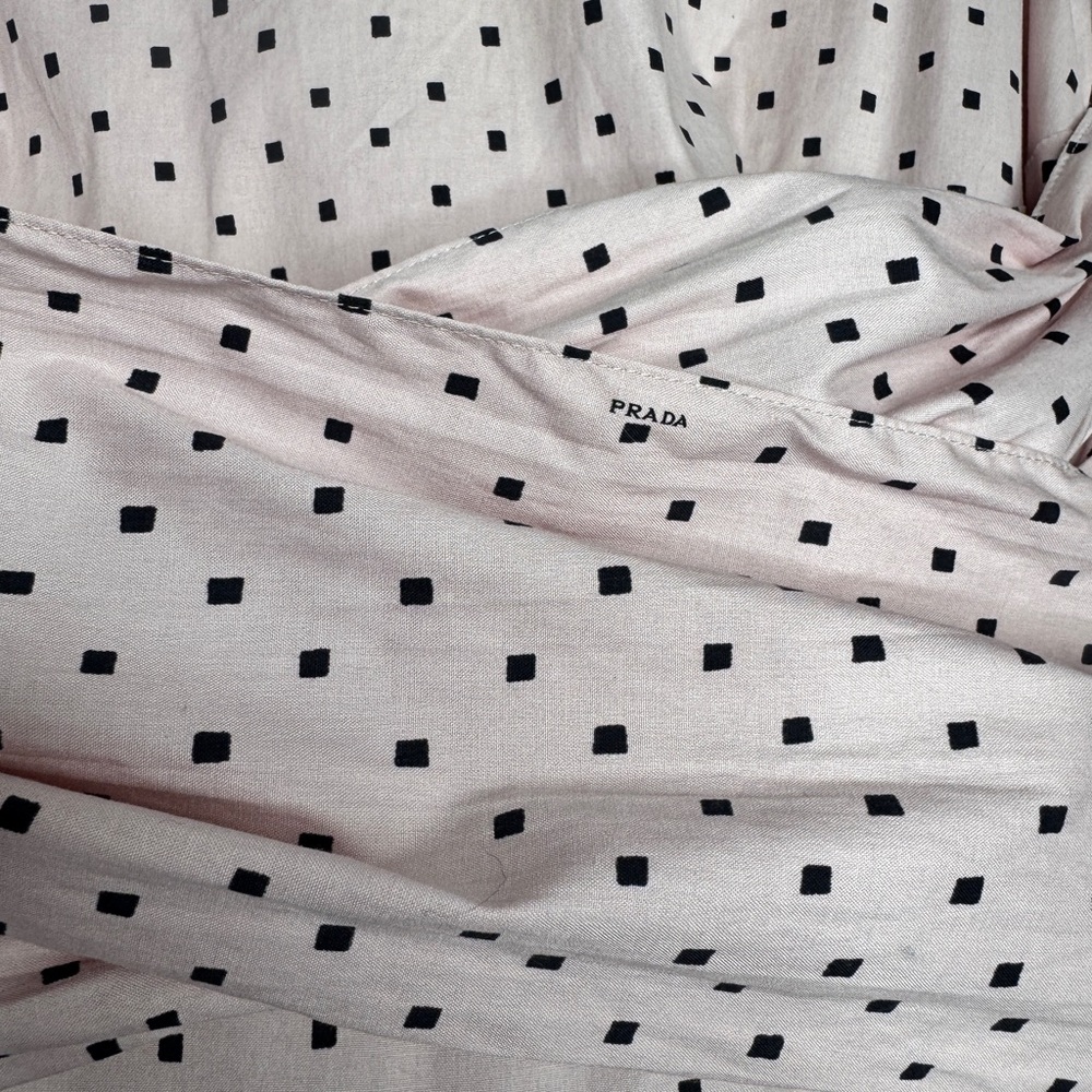 Prada Vintage Pink Squared Polka Dot Dress - Picture 5 of 16
